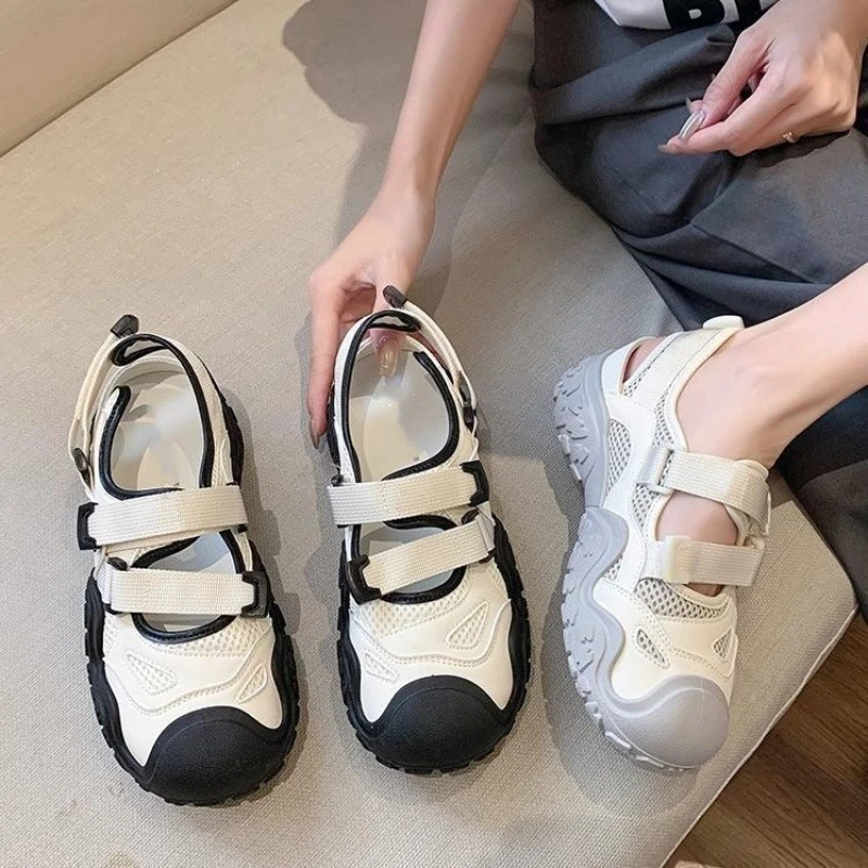 百搭女鞋夏季厚底鞋子时尚休闲鞋运动鞋小白鞋网红休闲|运动凉鞋