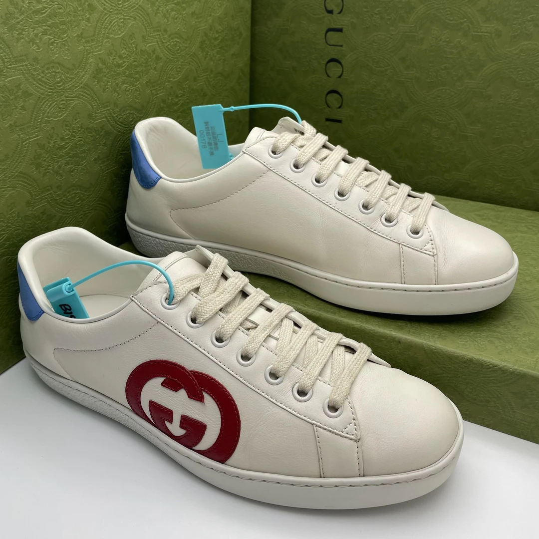 95新 GUCCI/古驰 39欧码 ACE系列双G设计时尚低帮板鞋