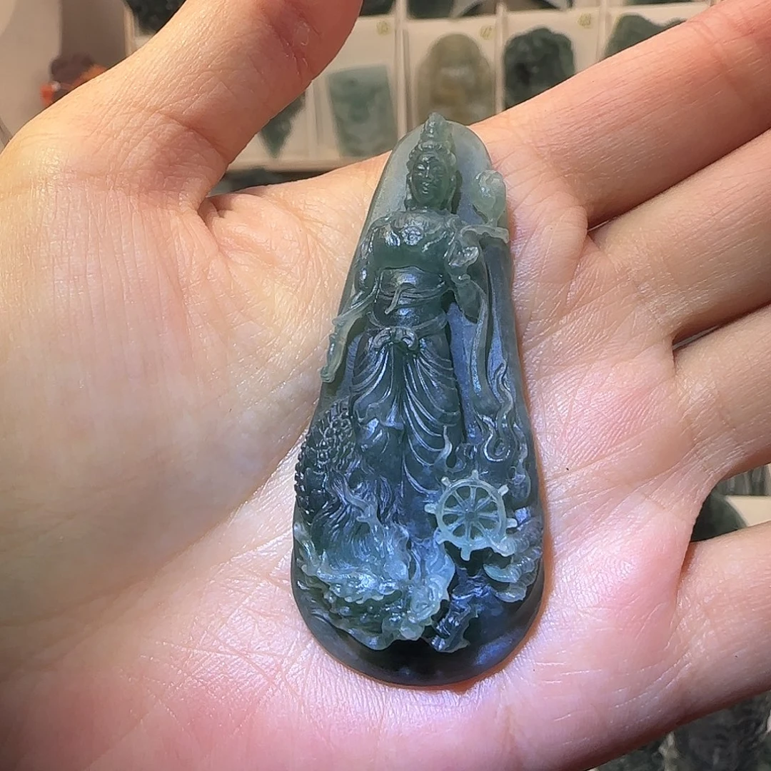 定制翡翠未镶嵌大威天龙翡翠定制