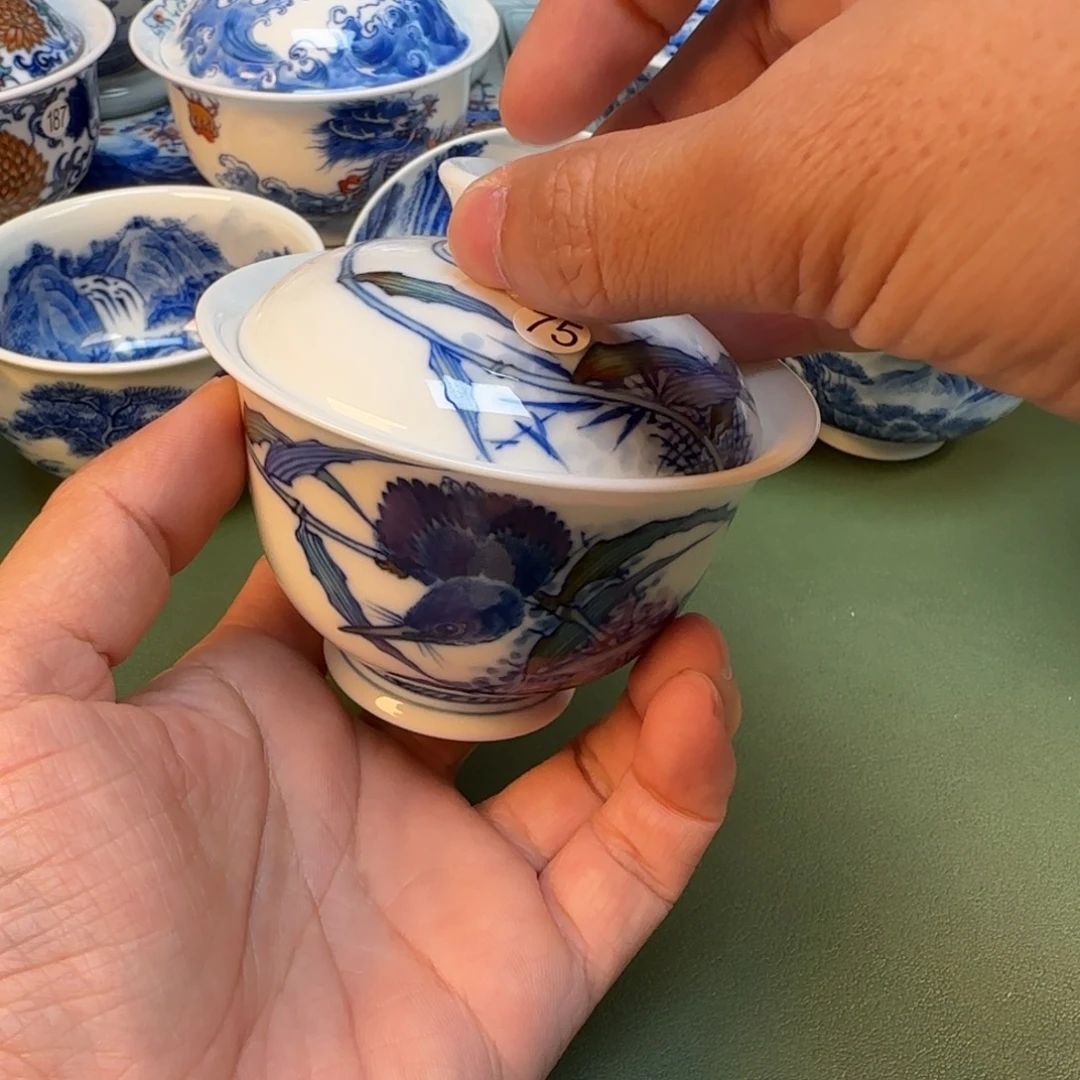 纯手工纯手绘茶具石头75