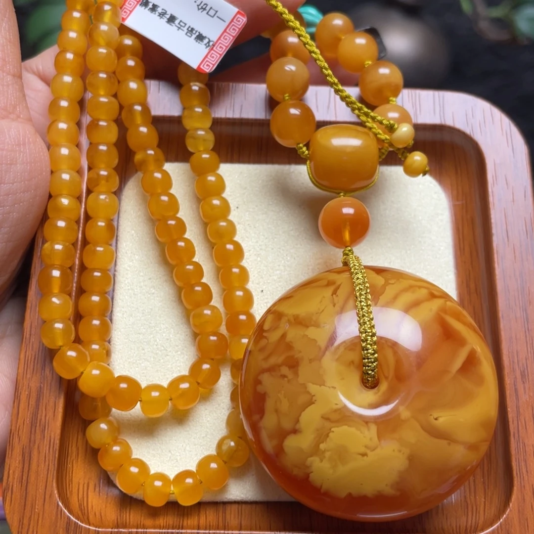 蜜蜡未镶嵌颈饰项链
