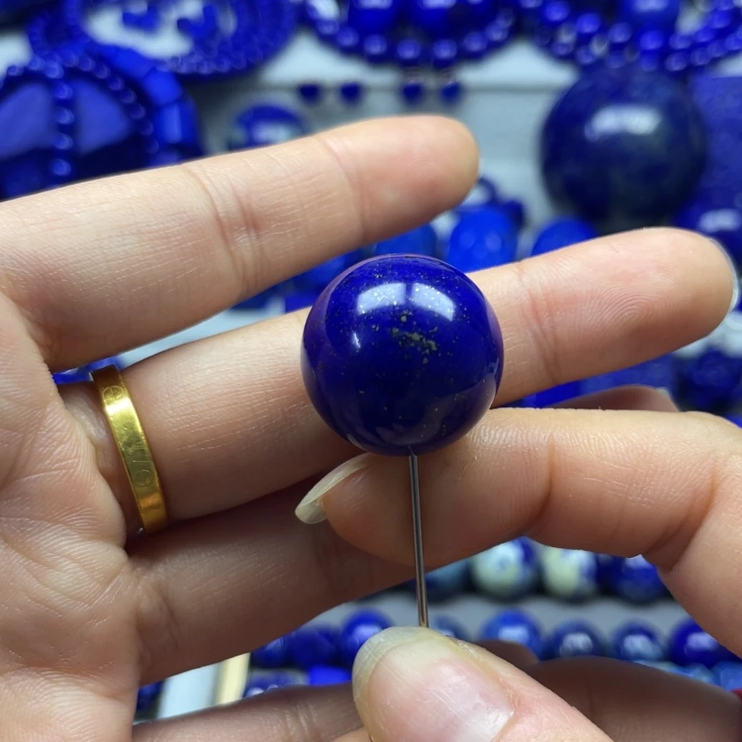 青金石高品单珠19+未镶嵌咋****的