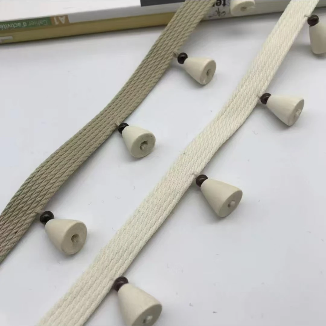 窗帘辅料花边三角木头吊坠装饰窗帘侧边帘头装饰