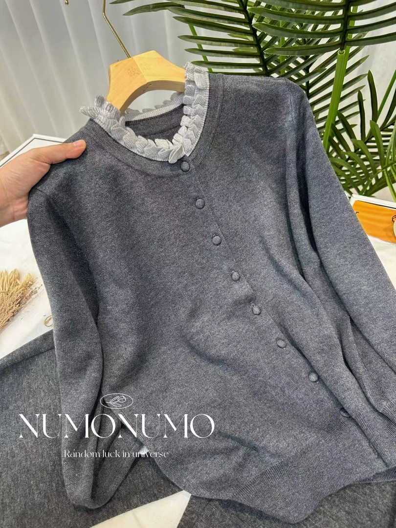 【花瓣~灰】2025新款百搭时尚开衫针织衫A275