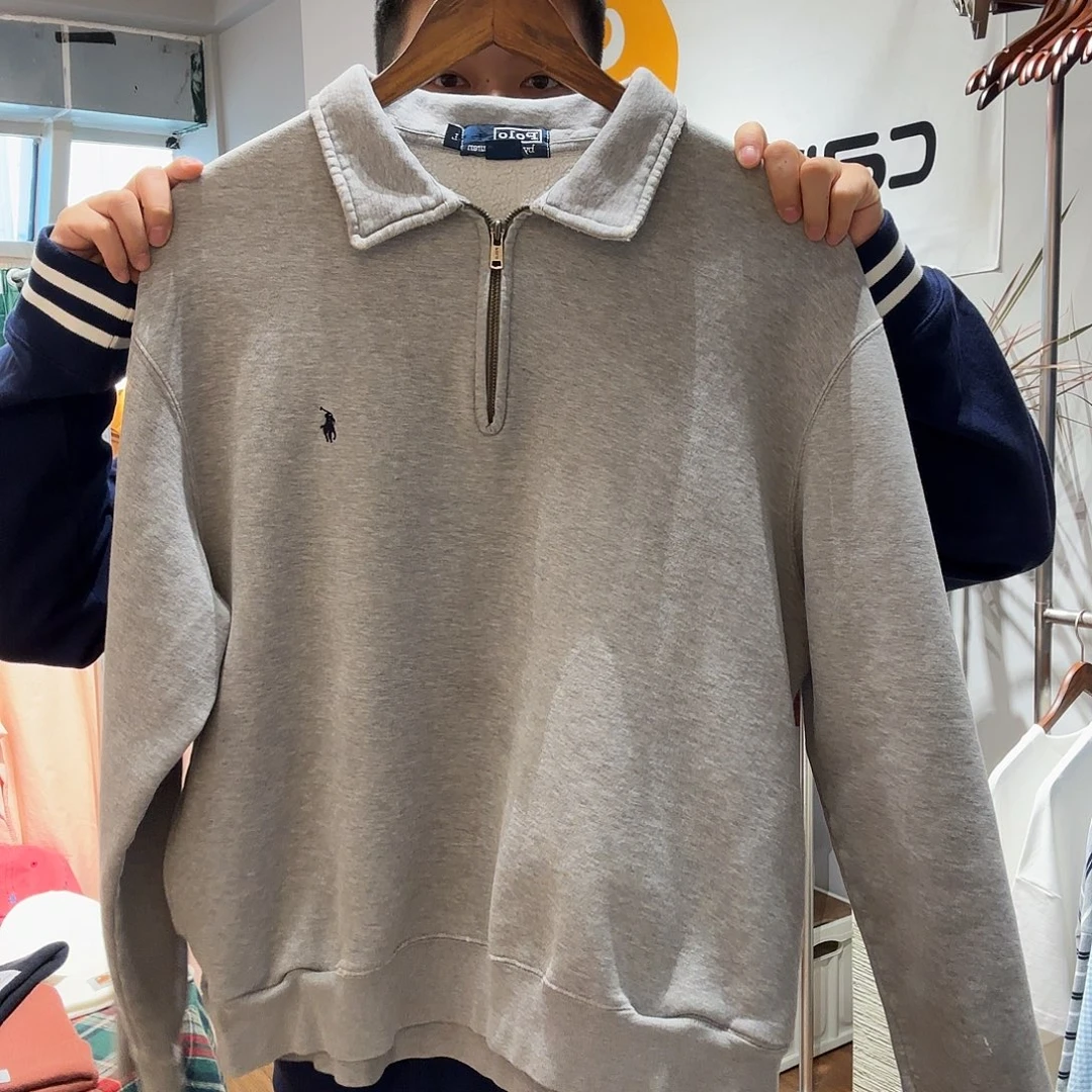 中古拉夫半拉链卫衣no退换