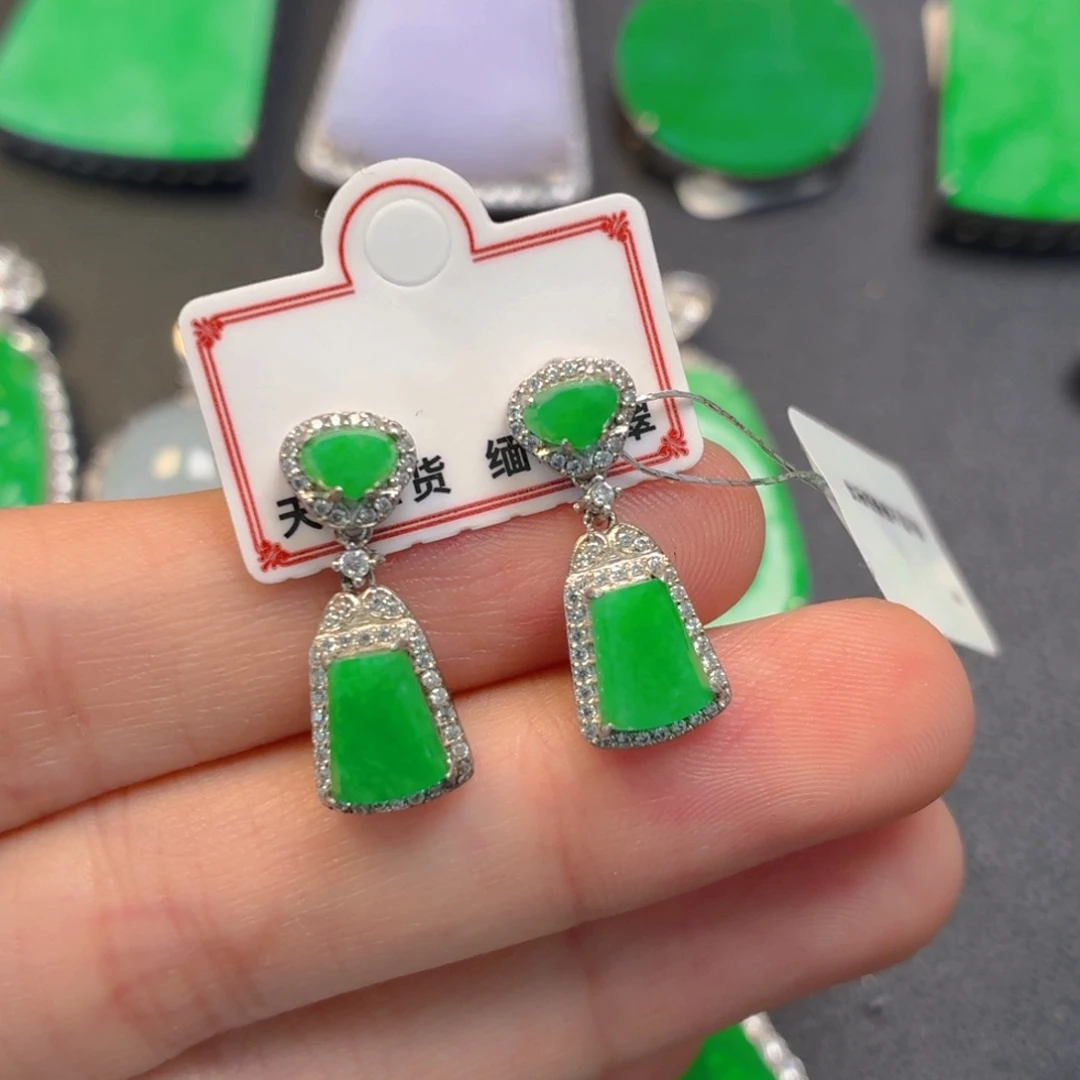 翡翠银S925镶嵌颈饰