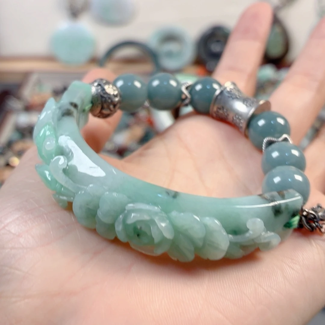 未镶嵌手链翡翠小*?手串