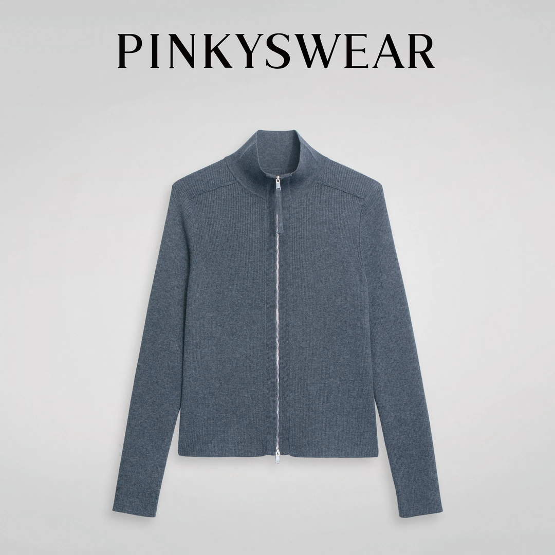 【画界】立领拉链款修身毛衣MY5201