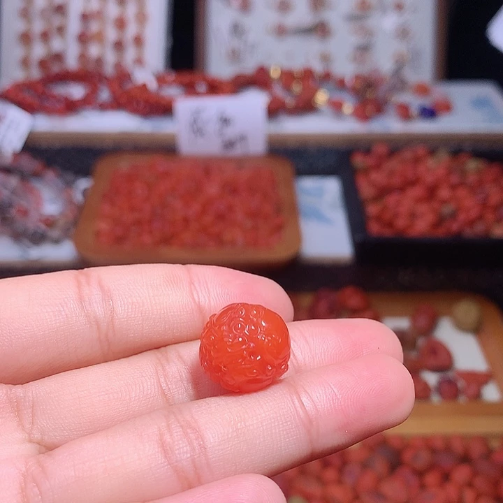 火***乔南红玛瑙未镶嵌南红龙珠