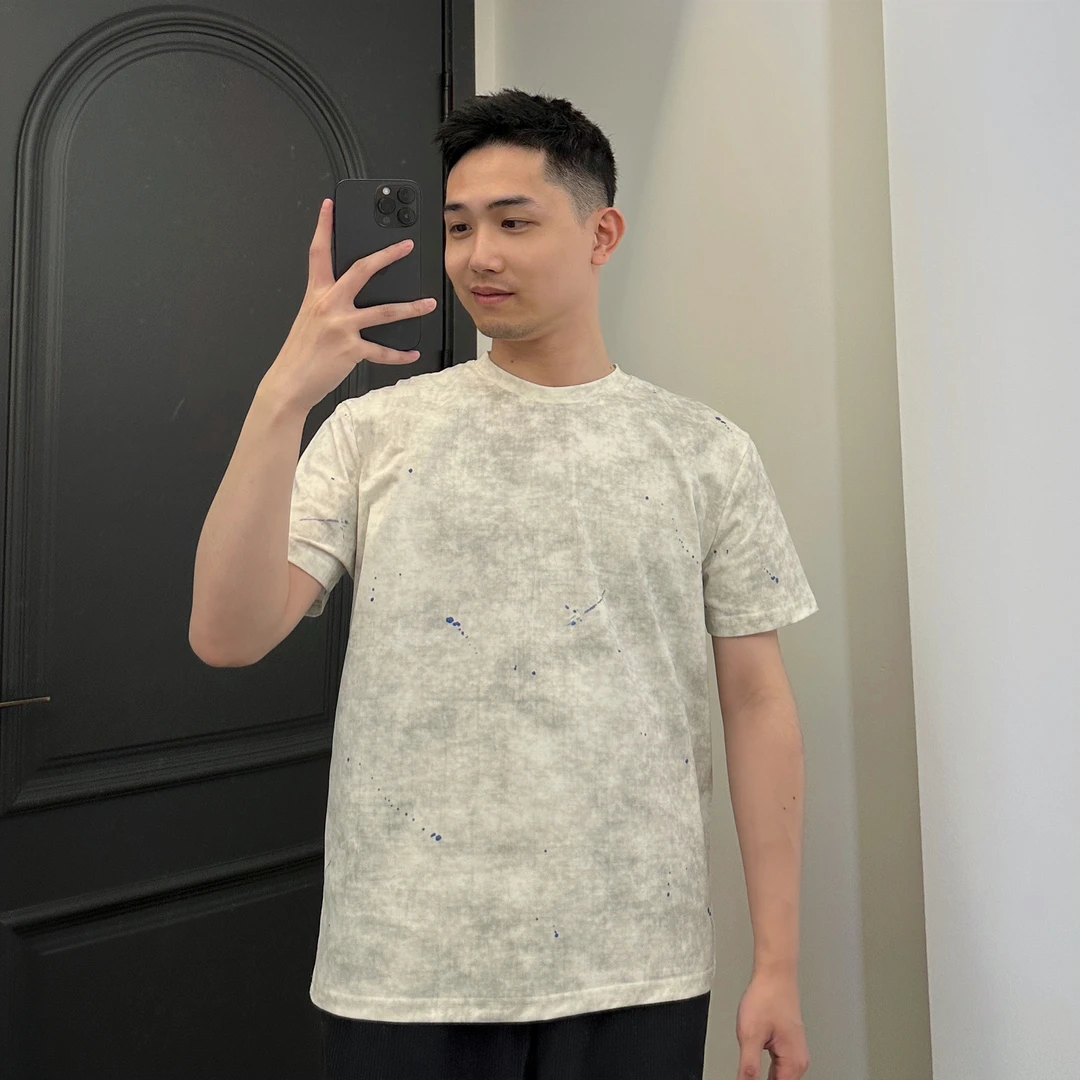 2025新款夏季潮牌气场强大高级感爆款设计感男装短袖t恤圆领上衣