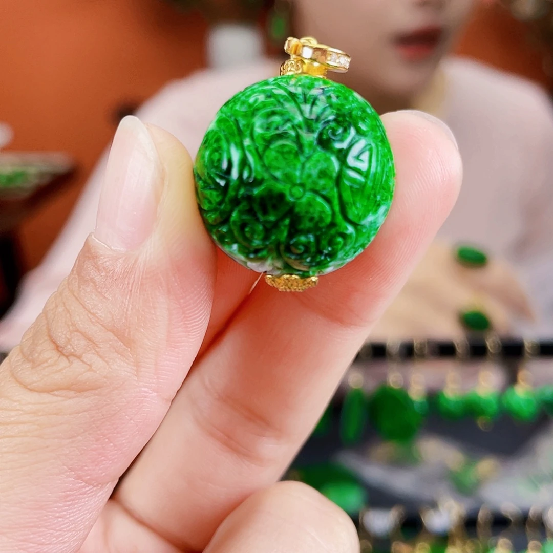 翡翠未镶嵌耳饰饰品