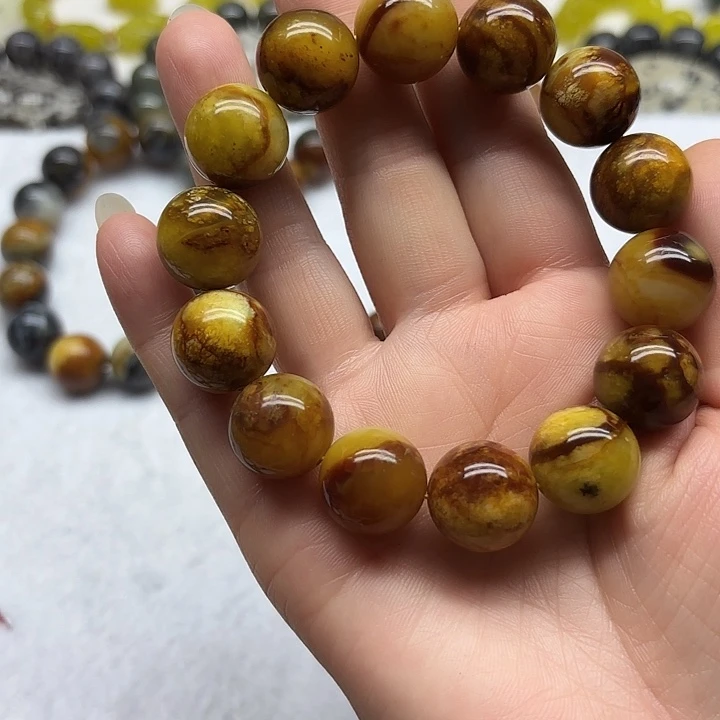 蛇纹石玉未镶嵌手串菲*