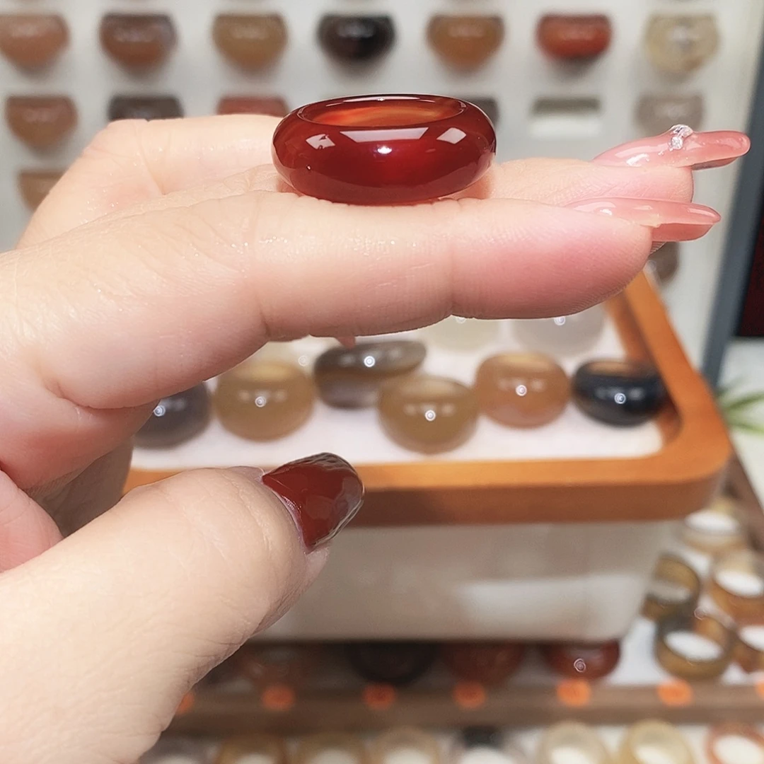 指***光玛瑙/玉髓未镶嵌戒指港15