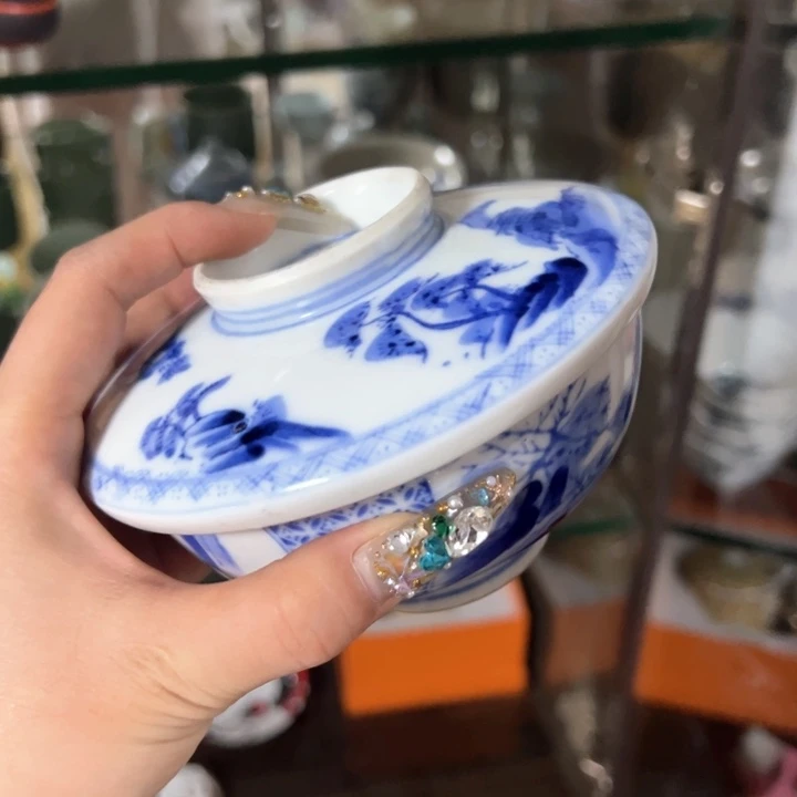 盖碗瓷器直播放漏中