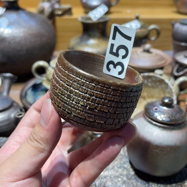 手工制作柴烧茶杯357