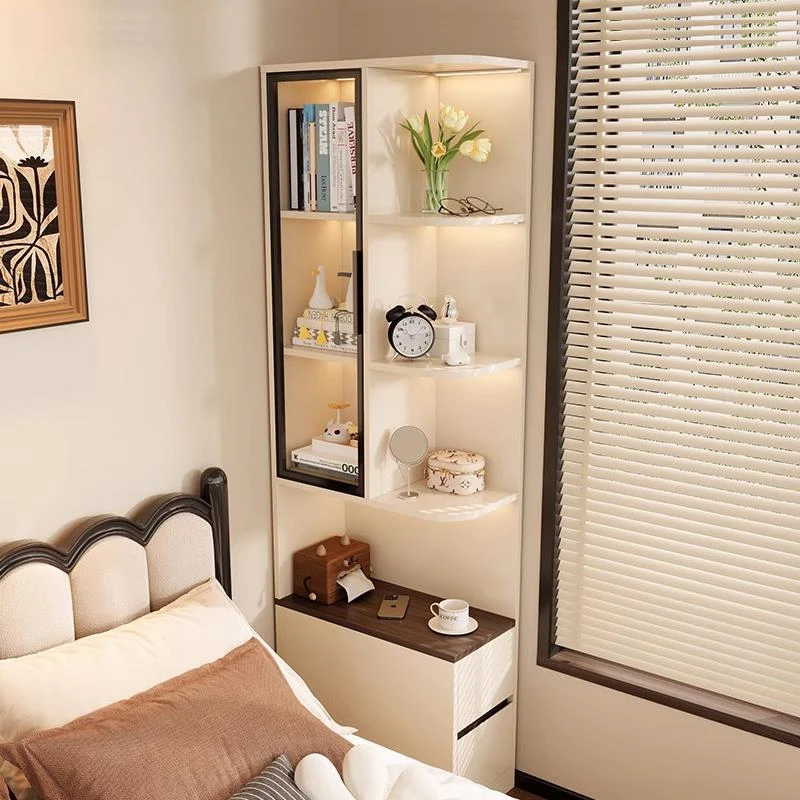 实木床头柜卧室家用小户型床边柜简约现代床头置物架高柜储物柜子