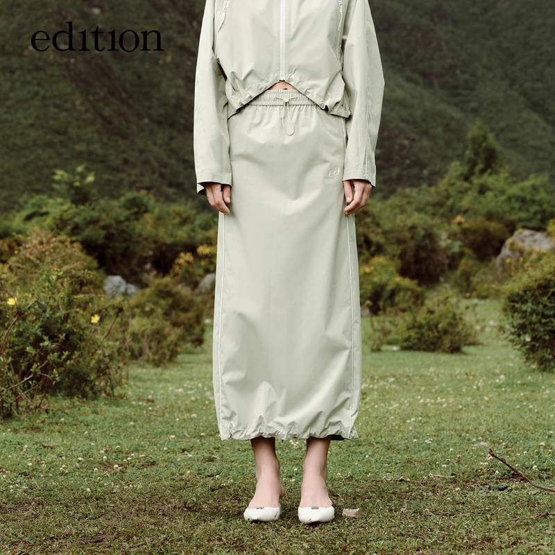 【E+轻生活系列】edition高能感休闲运动风直筒半身裙#EBC3SKT029