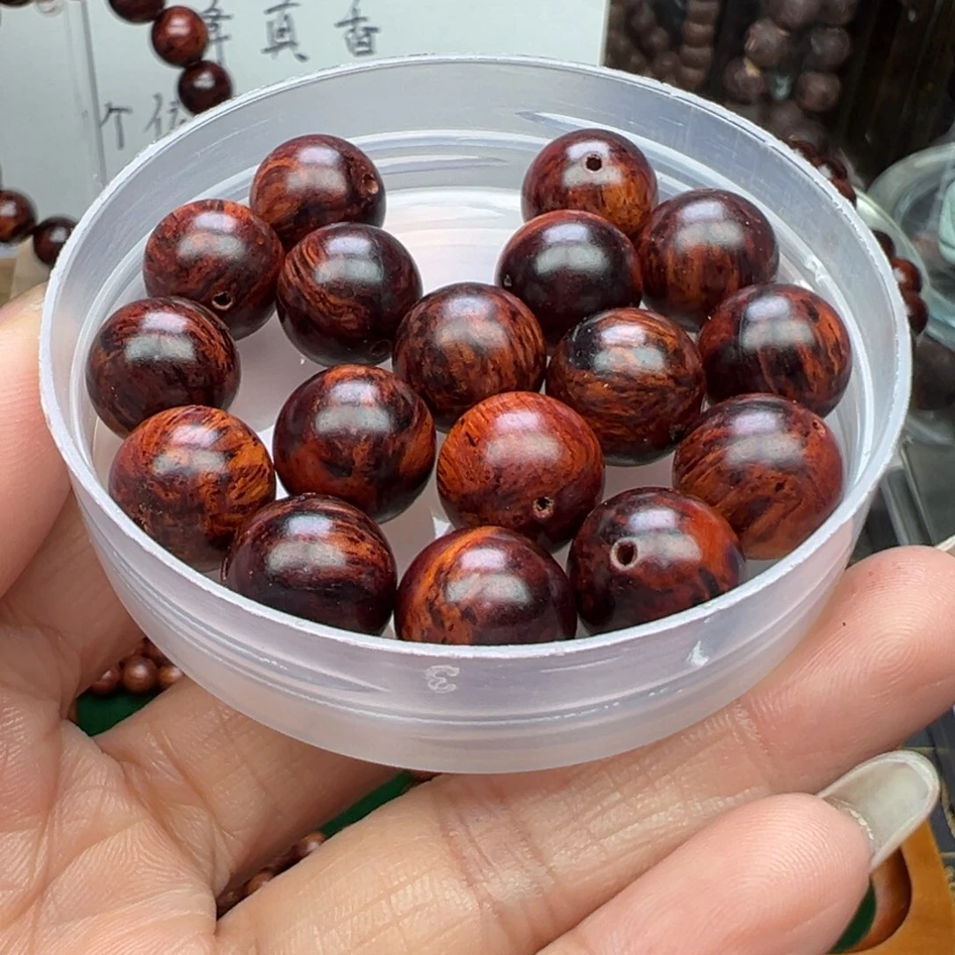 降真香其他海南红降1.2圆珠火焰纹瑕疵
