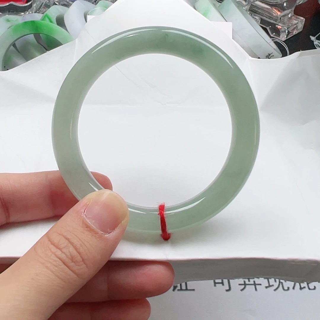 定制翡翠未镶嵌天然翡翠A货手镯天然翡翠A货 53 圆条