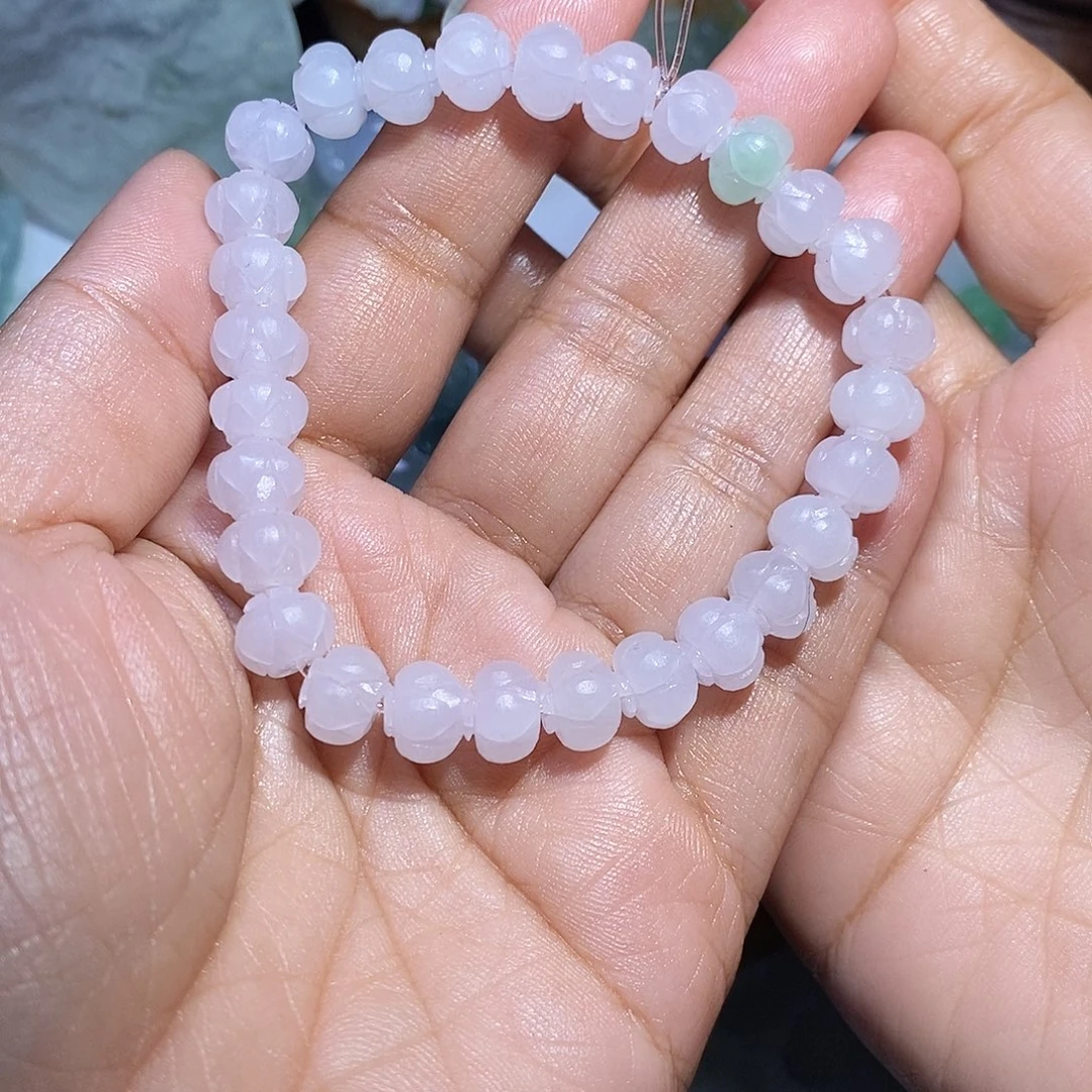 幺***妹定制翡翠未镶嵌莲花珠