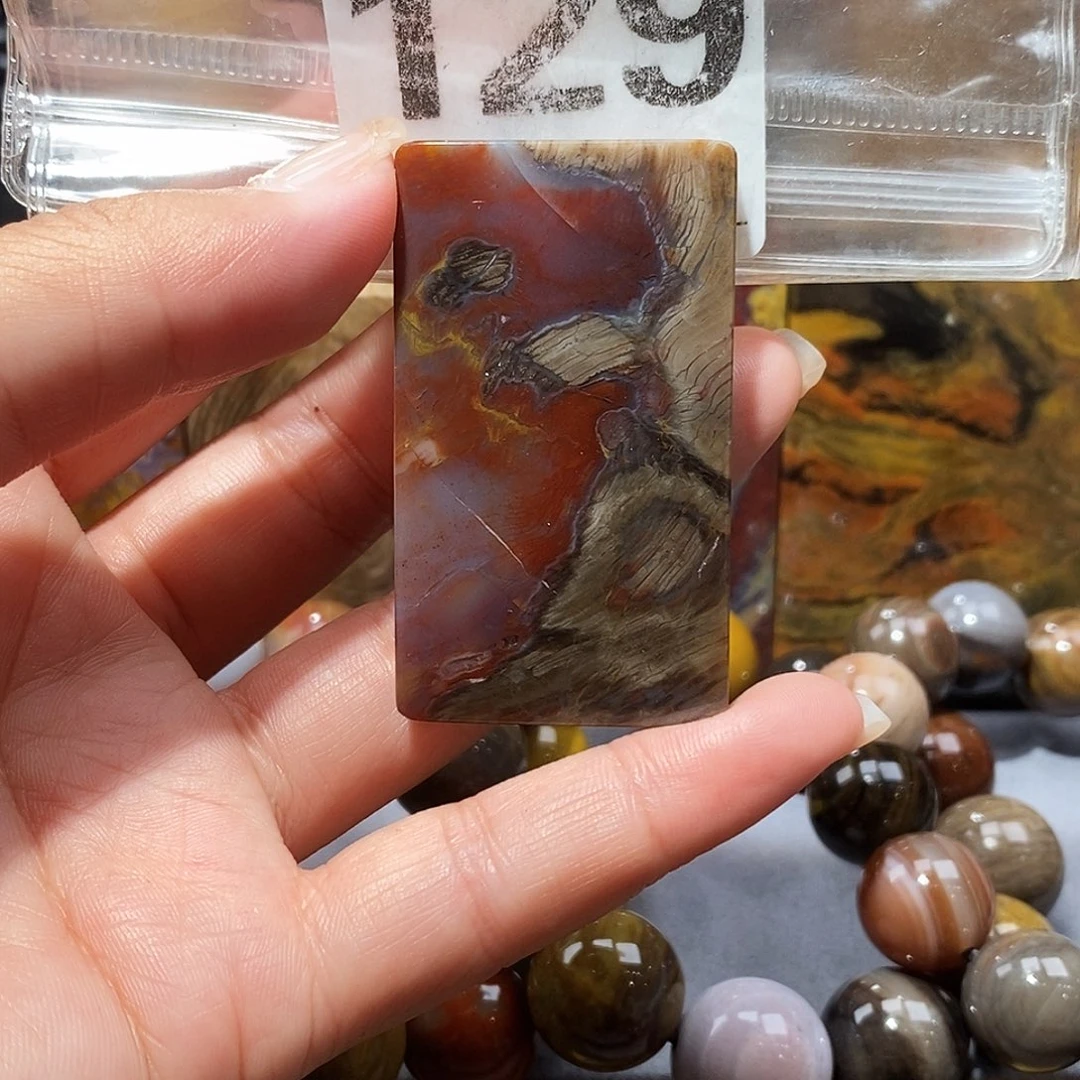 未镶嵌天然北票硅化玉吊坠硅化玉