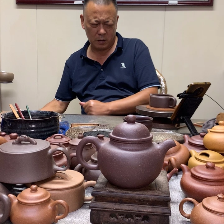 茶壶紫泥掇球300 C半手工制作