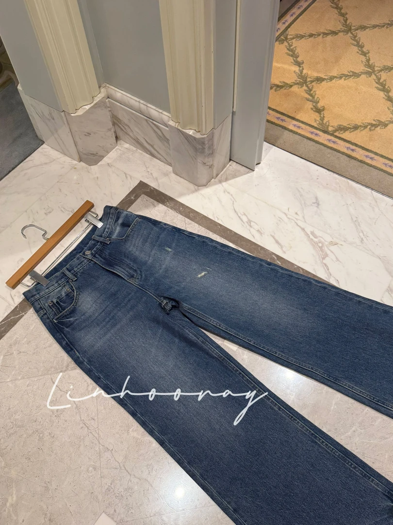 【sKycaptian】yb开发Ac天花板Rose同款磨洞宽松休闲牛仔裤#NZ5004