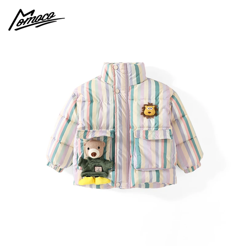 MOMOCO秋冬男童休闲立体小熊儿童棉服冬季彩色外套75430101021