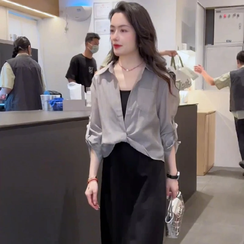 天丝防晒衣小披肩衬衫女2025夏季新款配裙子外穿薄纱开衫上衣外套
