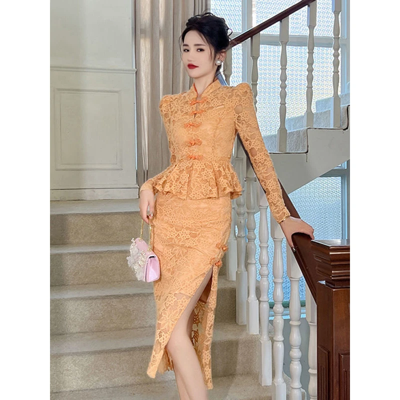 哥弟阿玛施正品【店铺热销】美拉德法式爆款2025春季新款新中式盘扣