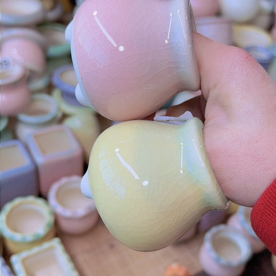 红陶陶瓷花盆当场满12包邮