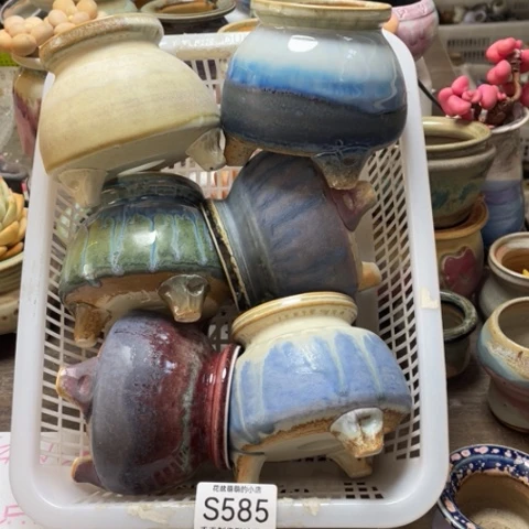 紫砂花盆微瑕585口径5.5左右