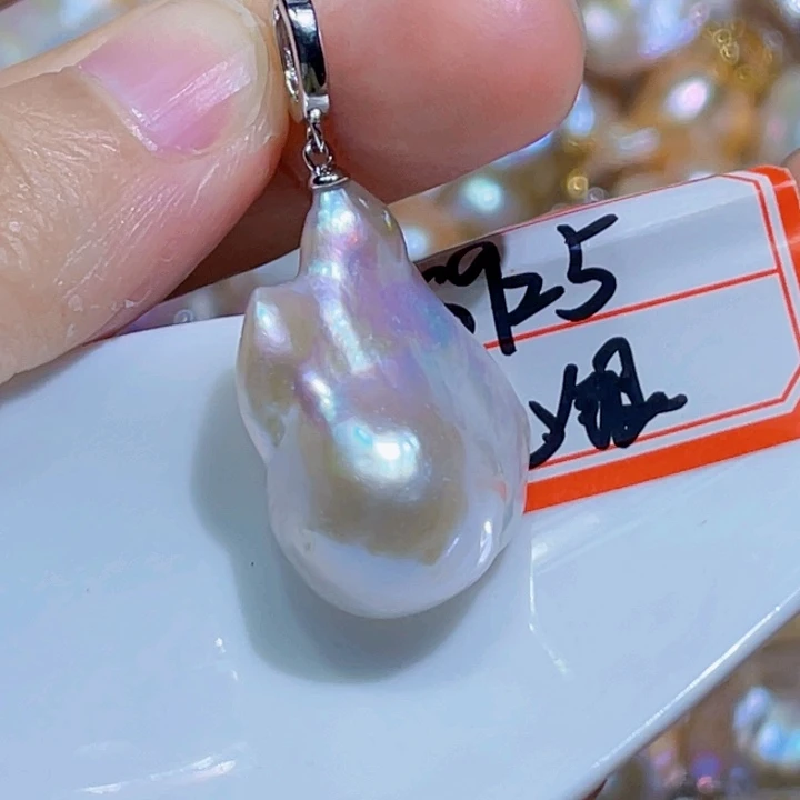淡水珍珠银S925镶嵌颈饰