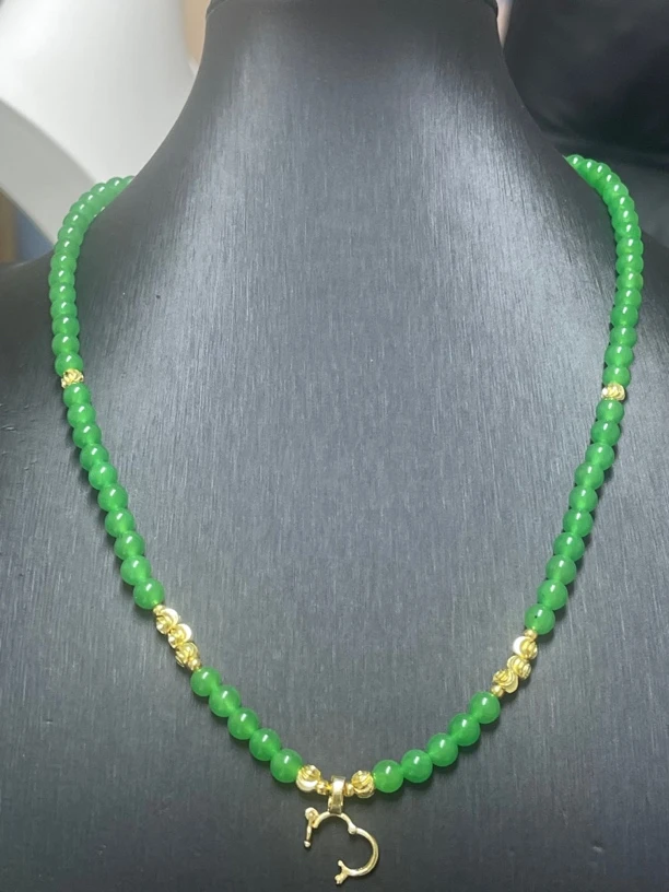 翡翠万能链6MM毛衣链14k金