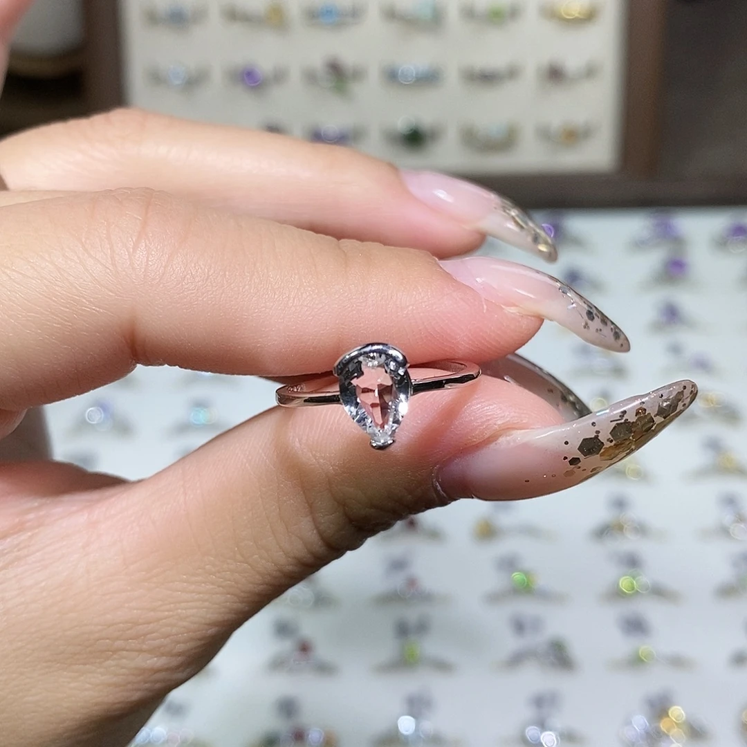 澜***银S925镶嵌水晶戒指