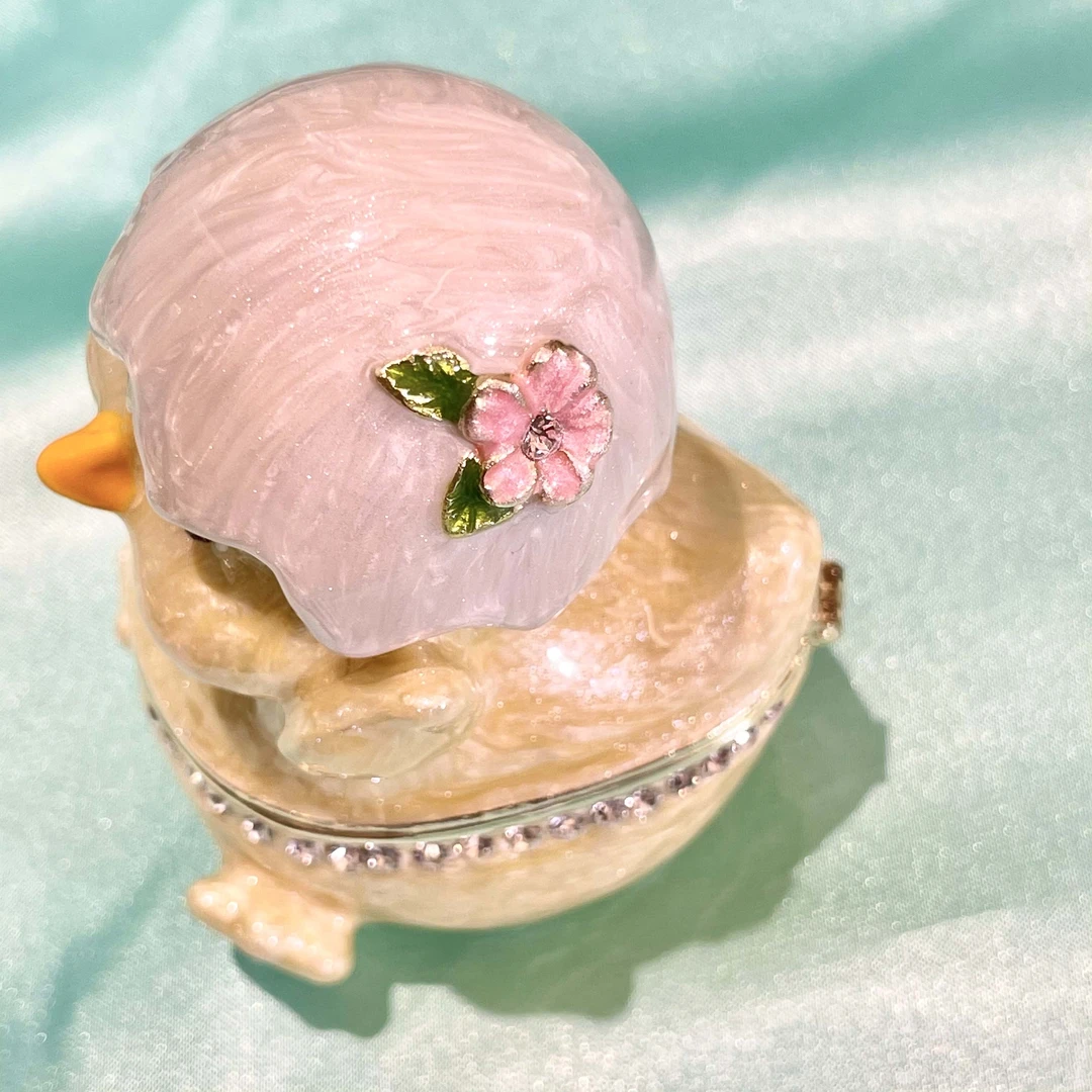 【古德正品】小黄鸡首饰盒珐琅彩饰品盒礼物珠宝盒送朋友可爱礼物