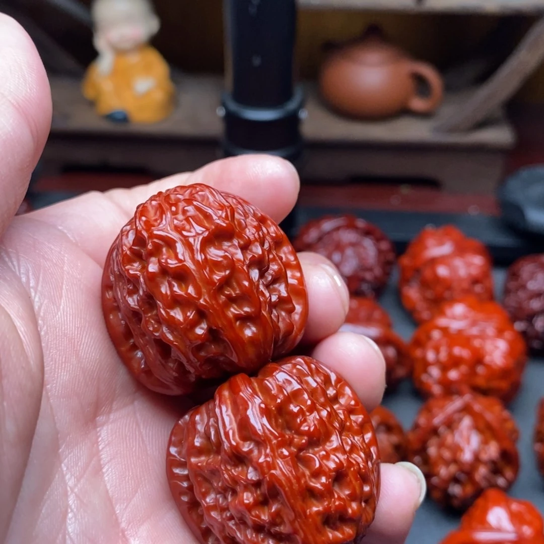 吊坠文玩核桃33白狮子微瑕