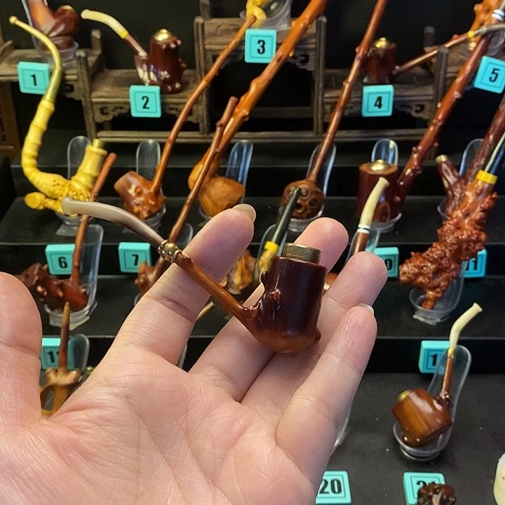 大***仙大叶紫檀（黑酸枝木类）檬子木烟斗