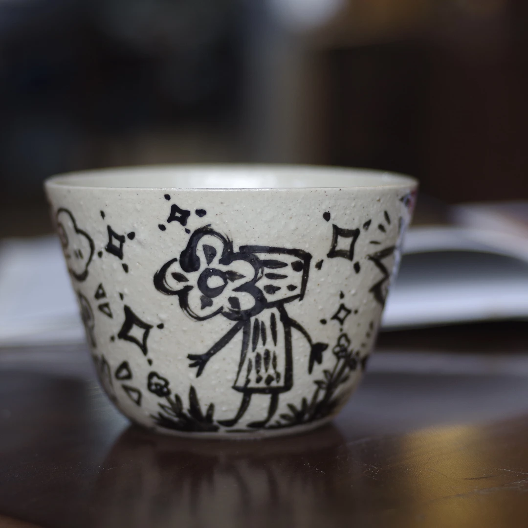 原创涂鸦风格陶瓷咖啡杯
