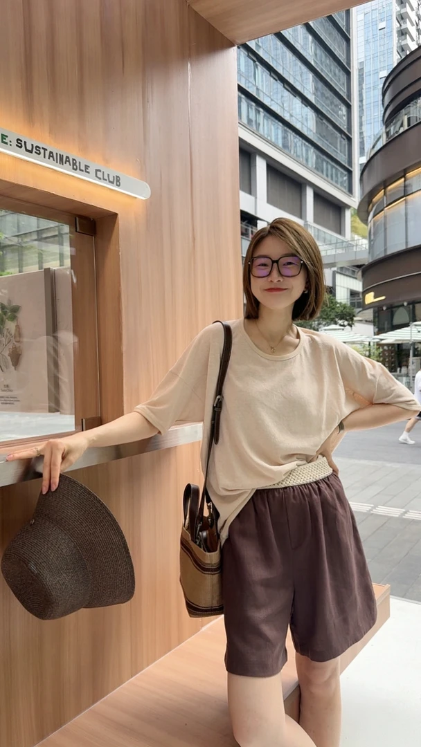 072 & RICE【凉风TEE】夏季休闲圆领短袖T恤 32NB382Z*