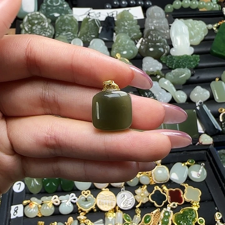 颈饰银S925镶嵌和田玉