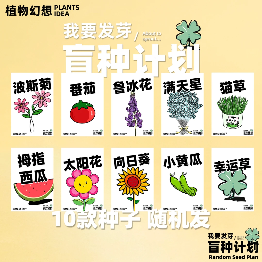 植物幻想-盲种计划 种子罐头随机款-单人