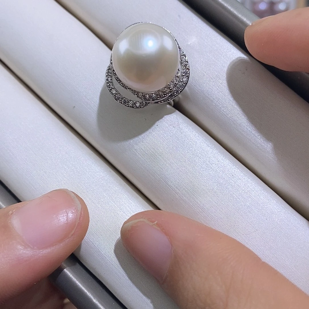 戒指未镶嵌淡水珍珠14.9mm