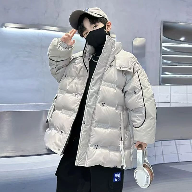 501163《现》优选韩版儿童休闲百搭时尚加厚连帽优质羽绒服外套