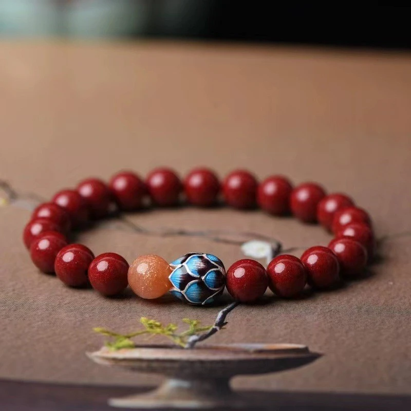 合金布艺手链 【秦老师力荐】2025蛇年天然采莲花手串开运情侣手串