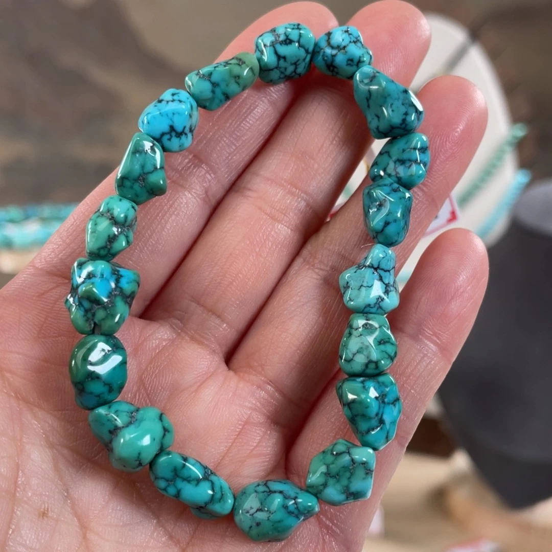 绿松石未镶嵌套链8+精品随型手串