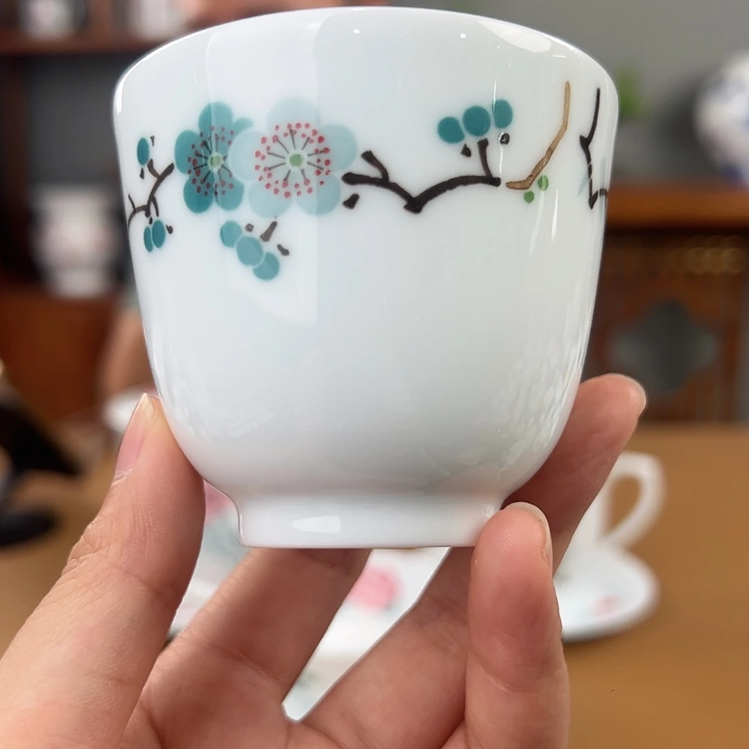 滑石子 绿梅直口杯