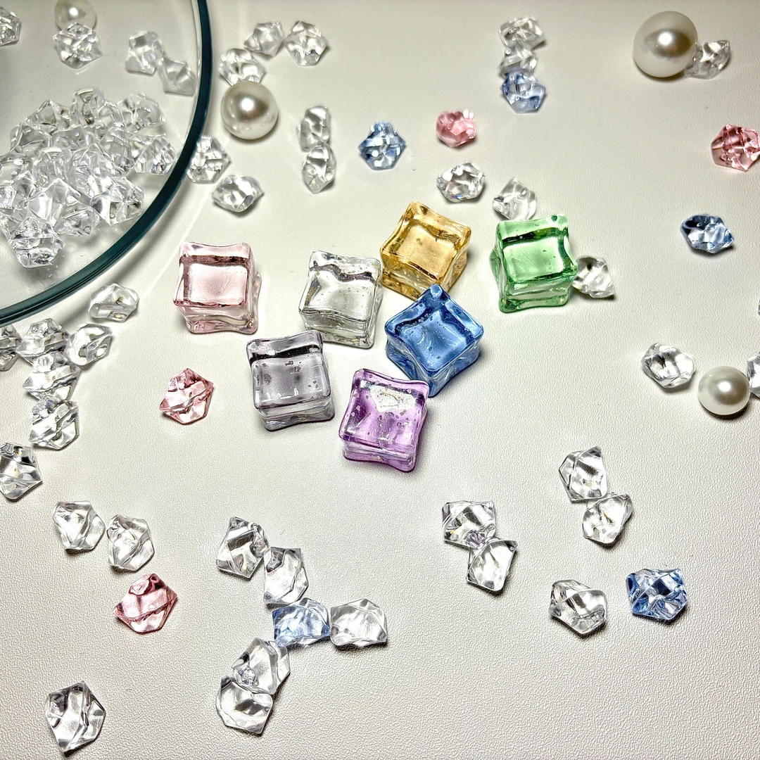 浅色系冰块【双许愿+又寸石並+隐藏】七选二夜光细闪冰块diy摆件