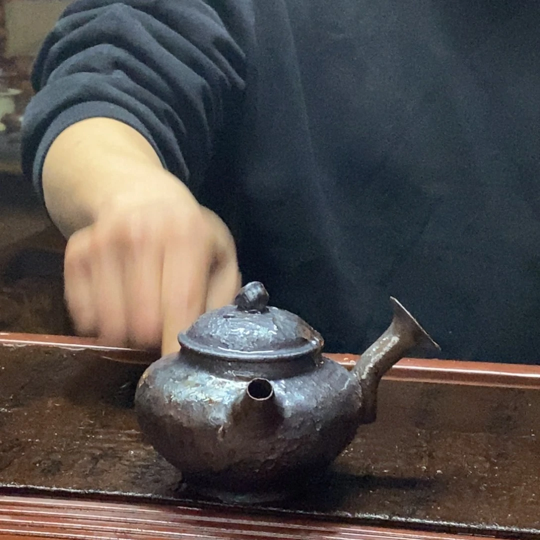 紫砂柴烧紫砂壶壶