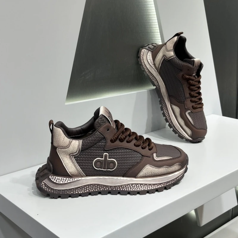 男2025秋季新款复古百搭休闲鞋男士低帮拼色系带韩版痞帅男款板鞋